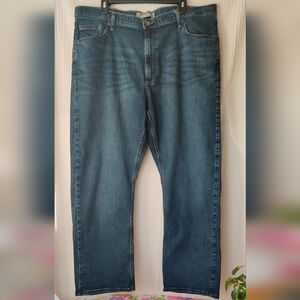 Wrangler Authentics Mens Denim Jeans, Med. Blue Relaxed Fit Size 40×30